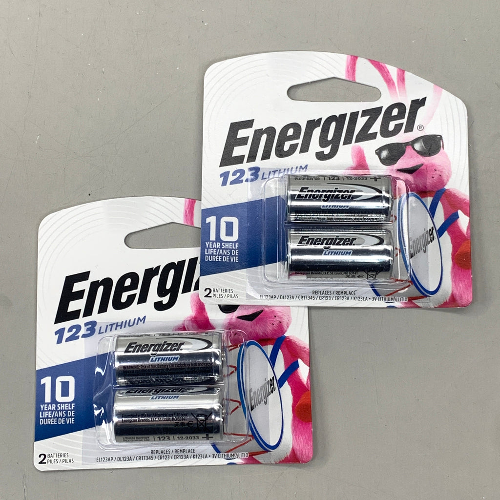 ENERGIZER (2 PACK, 4 Total Batteries) Lithium 123 3 V 1.5 mAh Camera Battery EL123APB2
