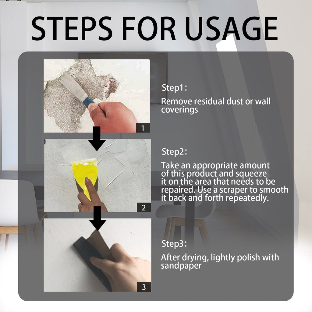 Wall Repair Paste, Face Repair And Renovation Cover Mildew Stains Household Wall Cracks Repair Paste