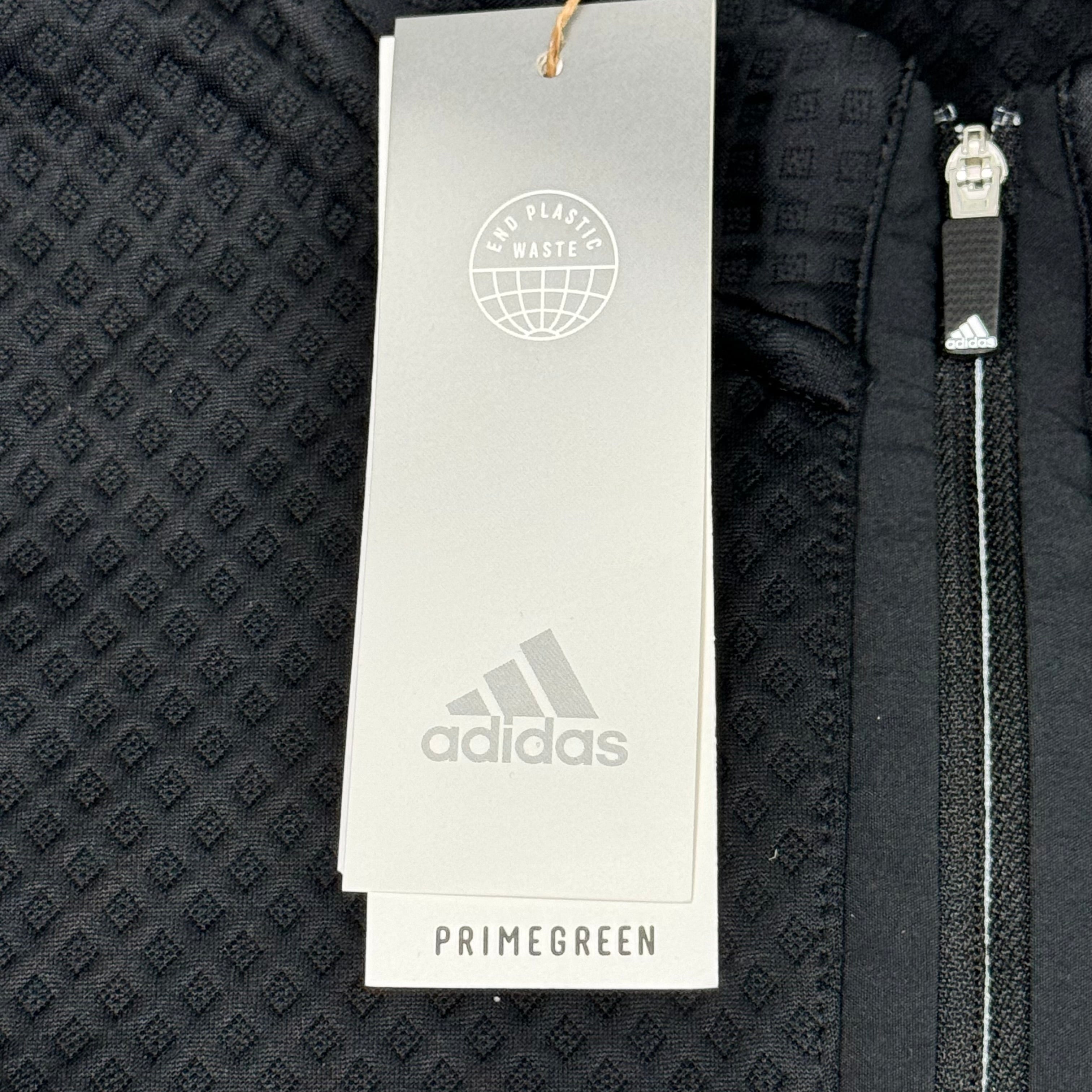 ADIDAS DWR 1/4 Zip Men's Golf Textured Sweatshirt Sz-XL Black H53965