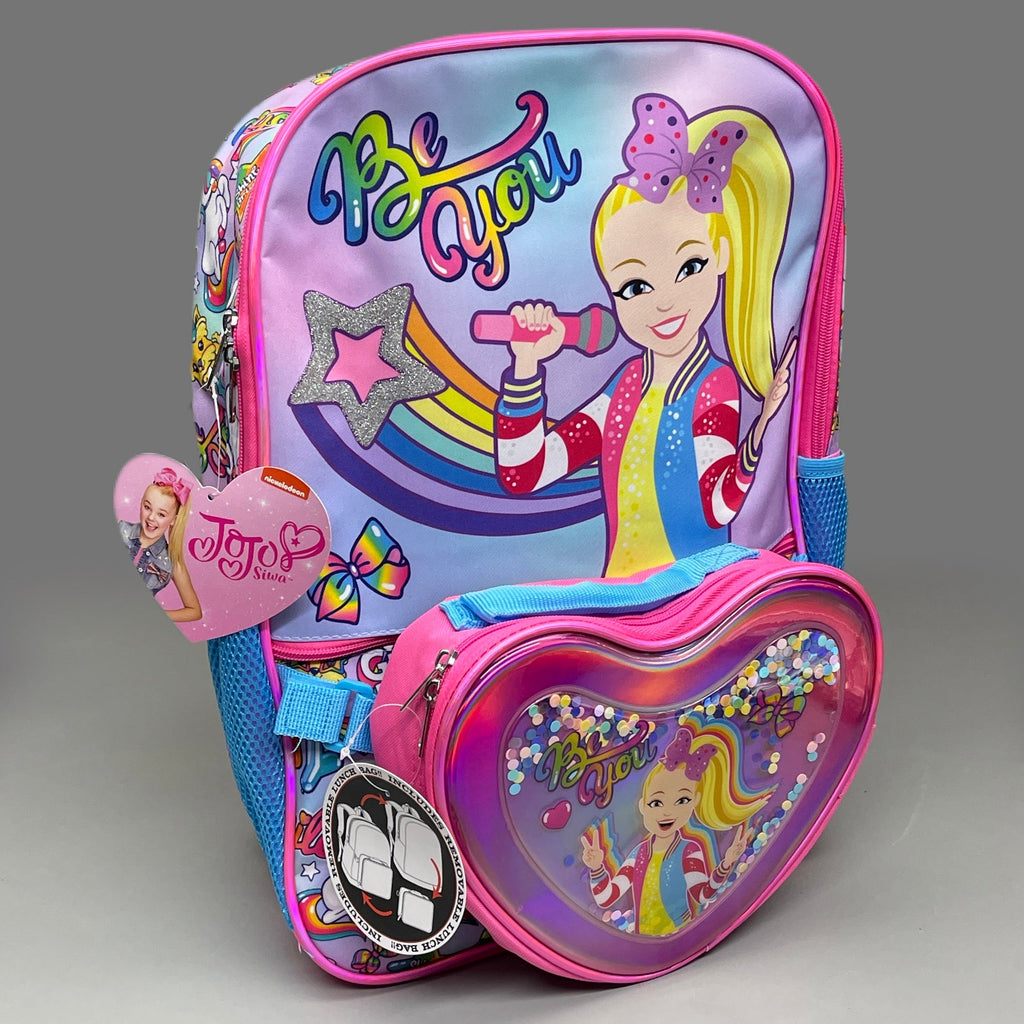 ACCESSORY INNOVATIONS JOJO Siwa Nickelodeon “Be You” Backpack & Lunch Bag Pink