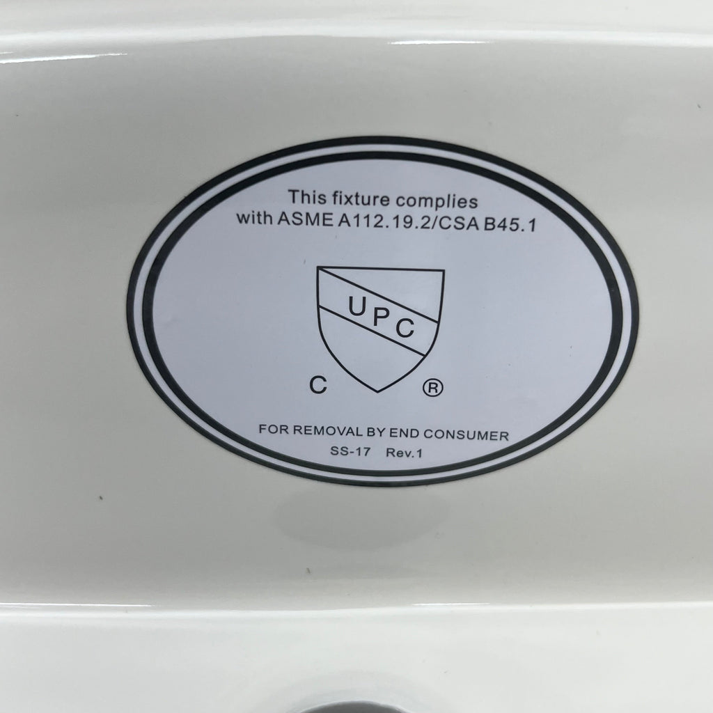 SLOAN Vitreous China Wall-Mounted Backsplash Lavatory Sink White SS3103