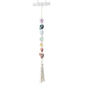 Natural Crystal Seven Color Gemstone Gypsum Rod DIY Wearing Mesh Bag Hanging Decoration Yellow Purple Crystal Car Hanging