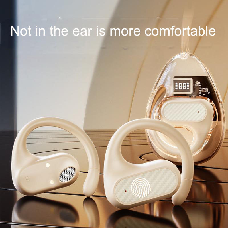 Z68 Pro Transparent Open Bluetooth Earphones OWS Intelligent Digital Display Ultra Long Battery Life Sports
