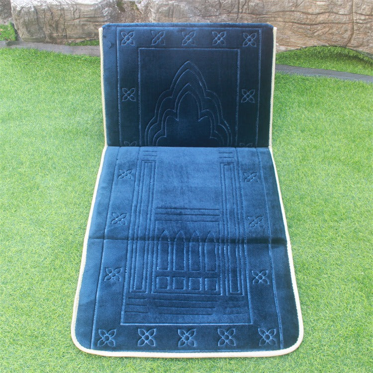 Flannel Fabric Portable Qibla Blanket Folding Worship Blanket Prayer Mat