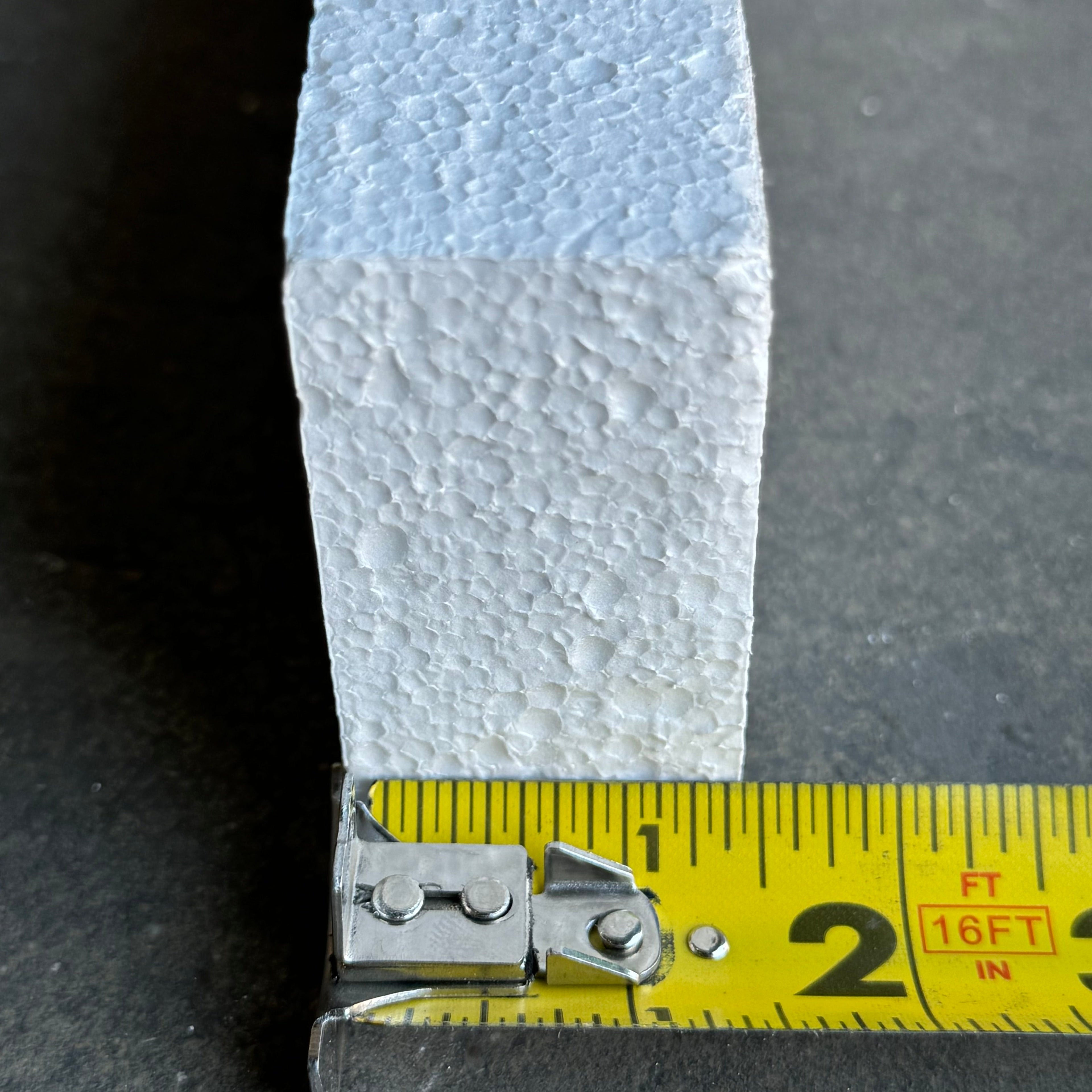NUCOR 168PK Rectangular Styrofoam 23”Lx3”Wx1-1/2”T White