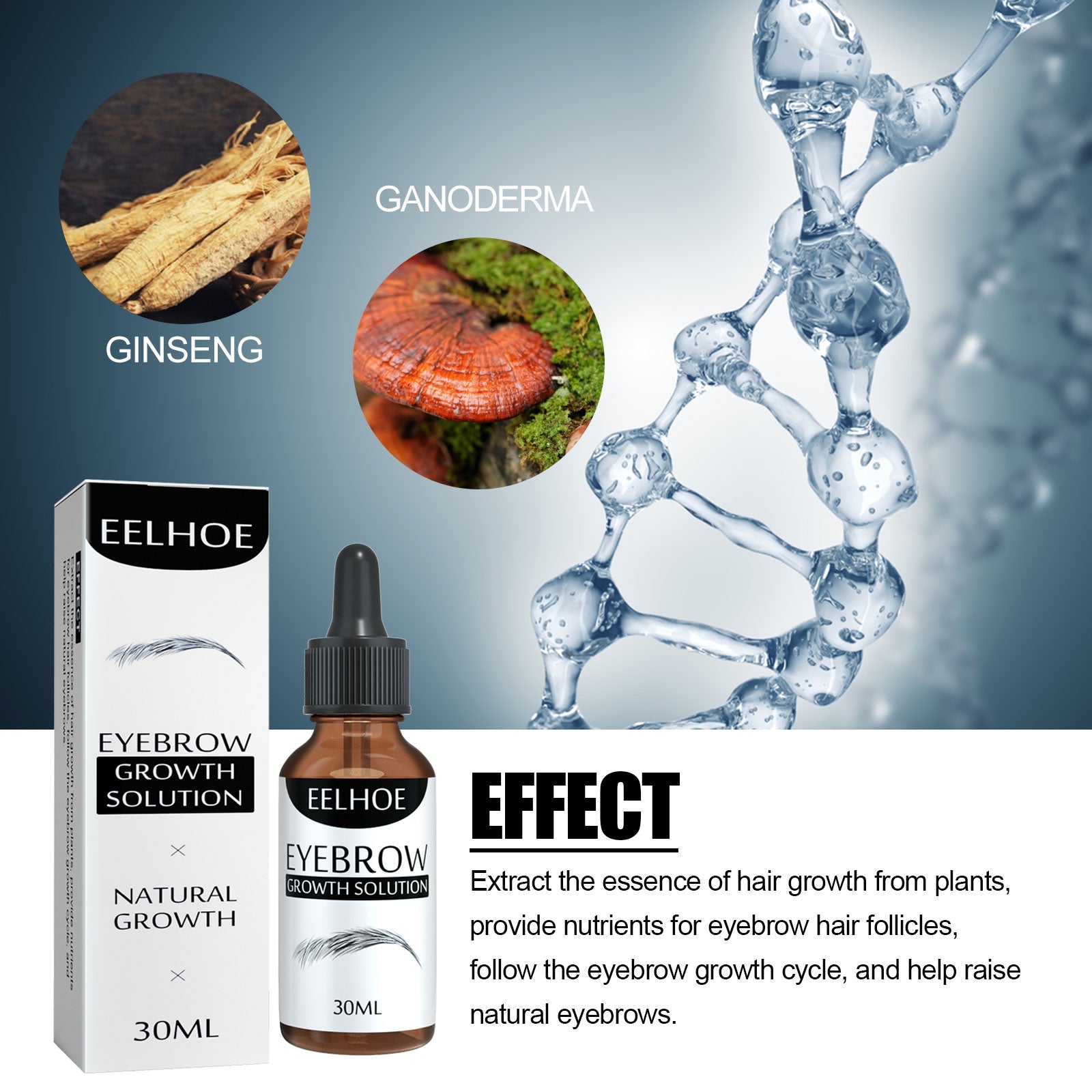 Eyebrow Liquid Dark Thick Natural Oil Eyebrow Repair Mild Moisturizing Treatment