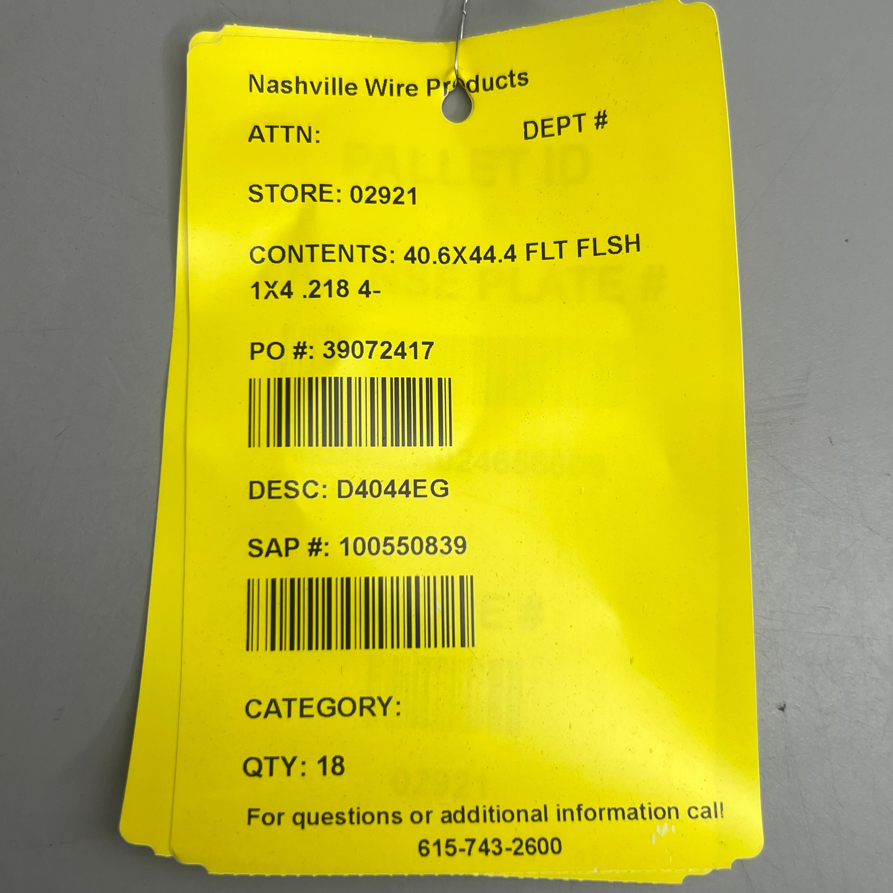 Wire Decking (18 Pack) 40.6"X44.4" Flt Flsh 1"X4.218"