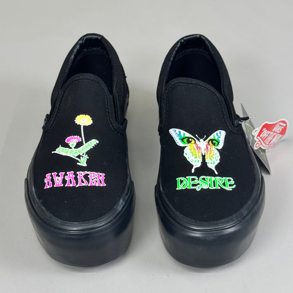 VANS Platform Awaken Desire Print Glow in The Dark Shoe Mens 3.5 Women's 5 Black
