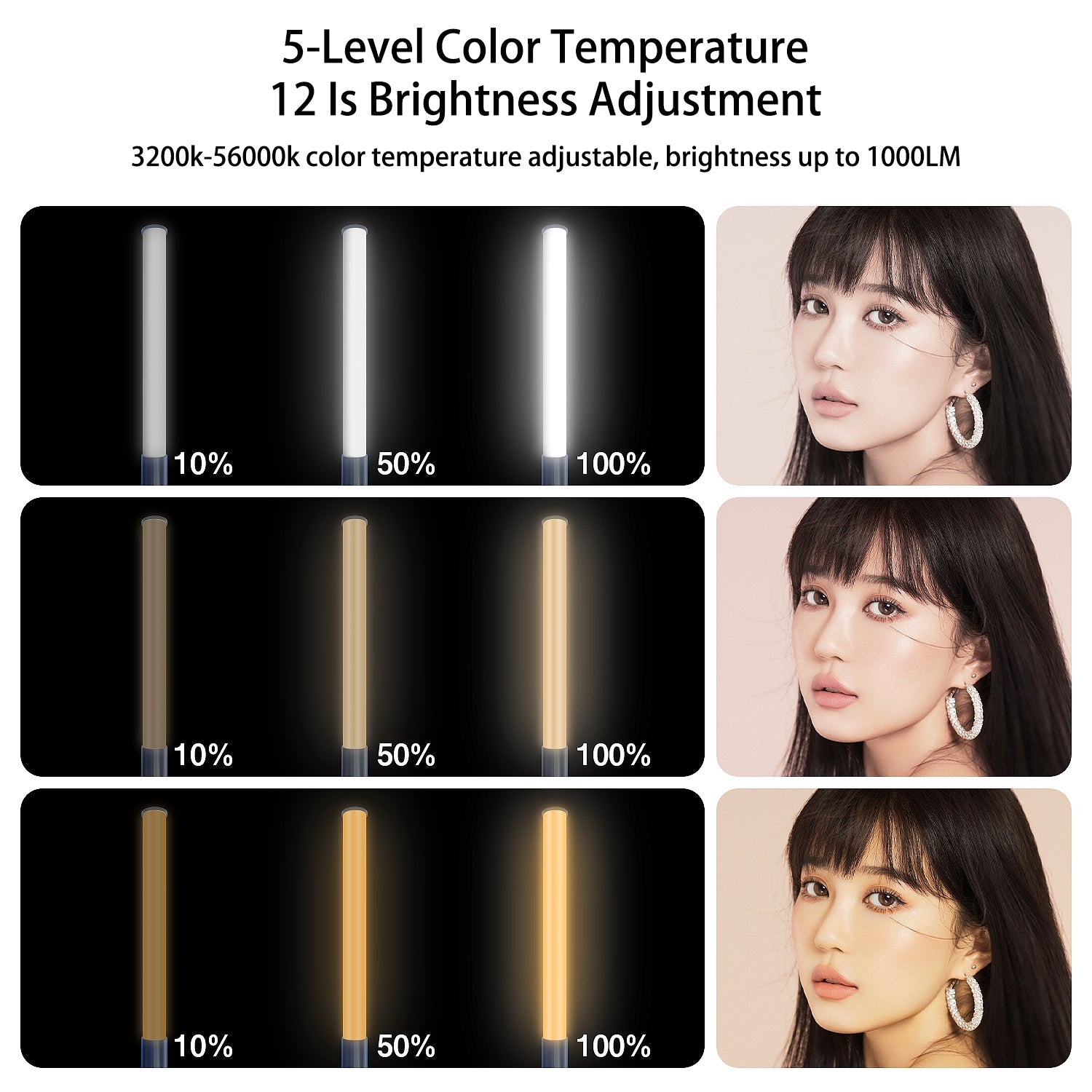 RGB Colorful LED Stick Fill Light Handheld 3200K-5600K LED Flash Light stick Speedlight Photographic Lighting