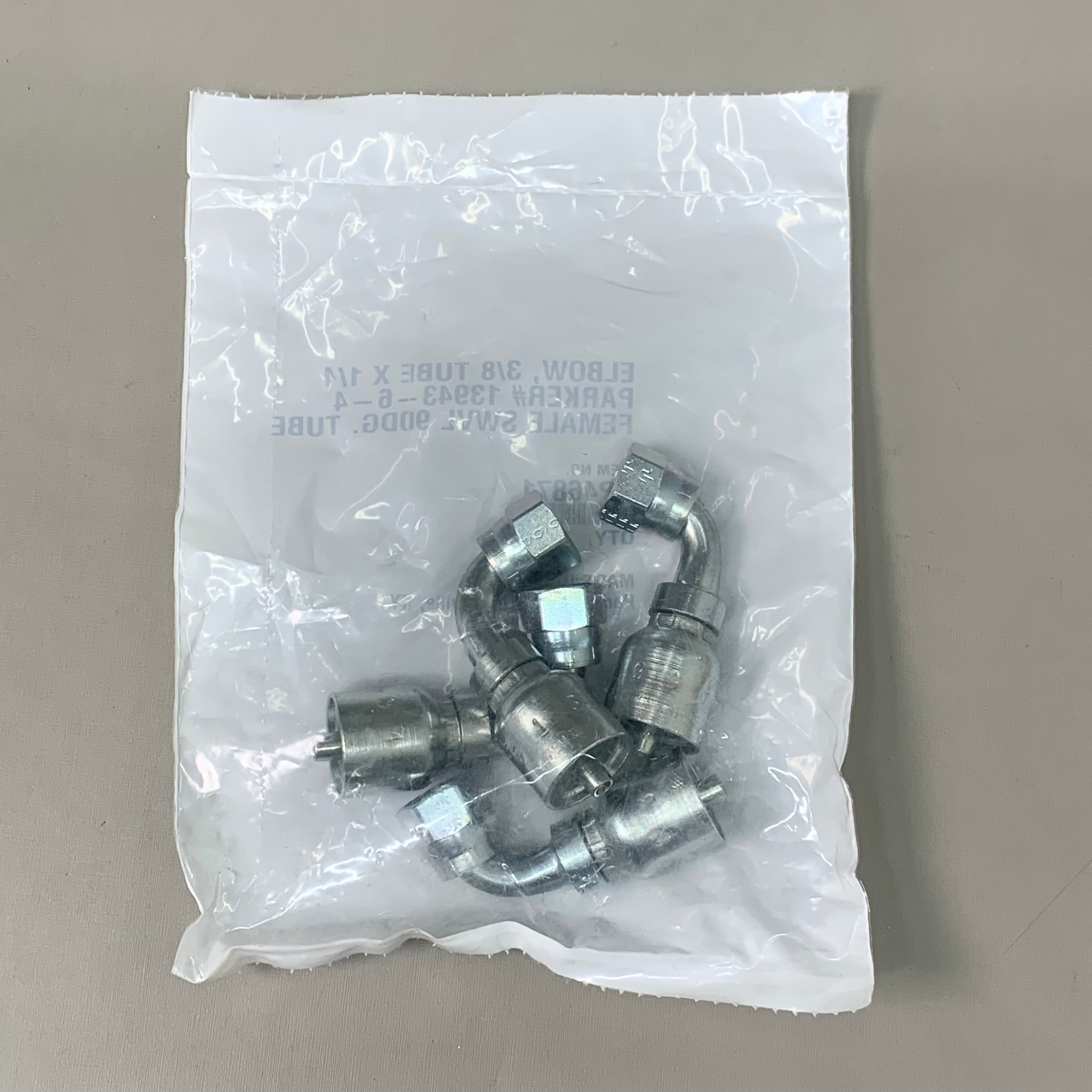 PARKER (4 PACK) Hydraulic Hose Female Swivel Elbow 3/8" x 1/4" Steel KP46871