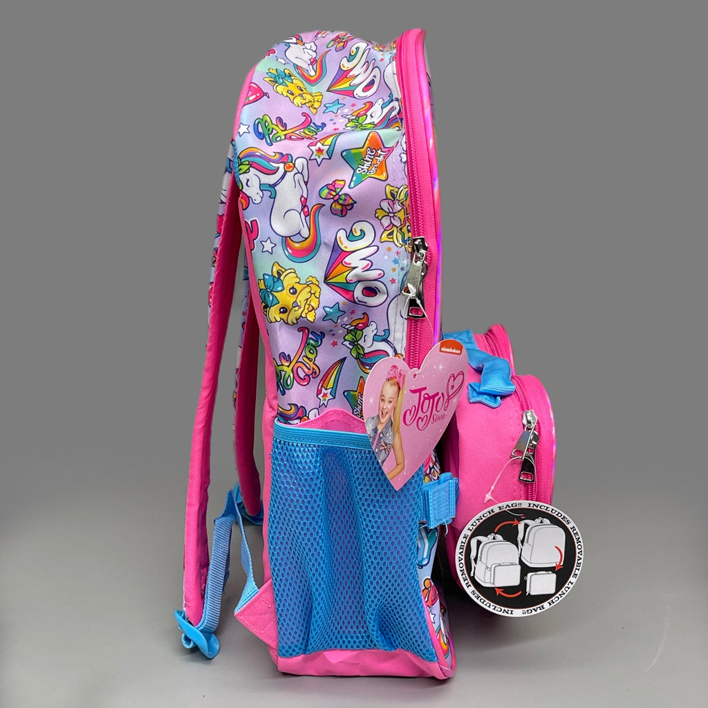 ACCESSORY INNOVATIONS JOJO Siwa Nickelodeon “Be You” Backpack & Lunch Bag Pink