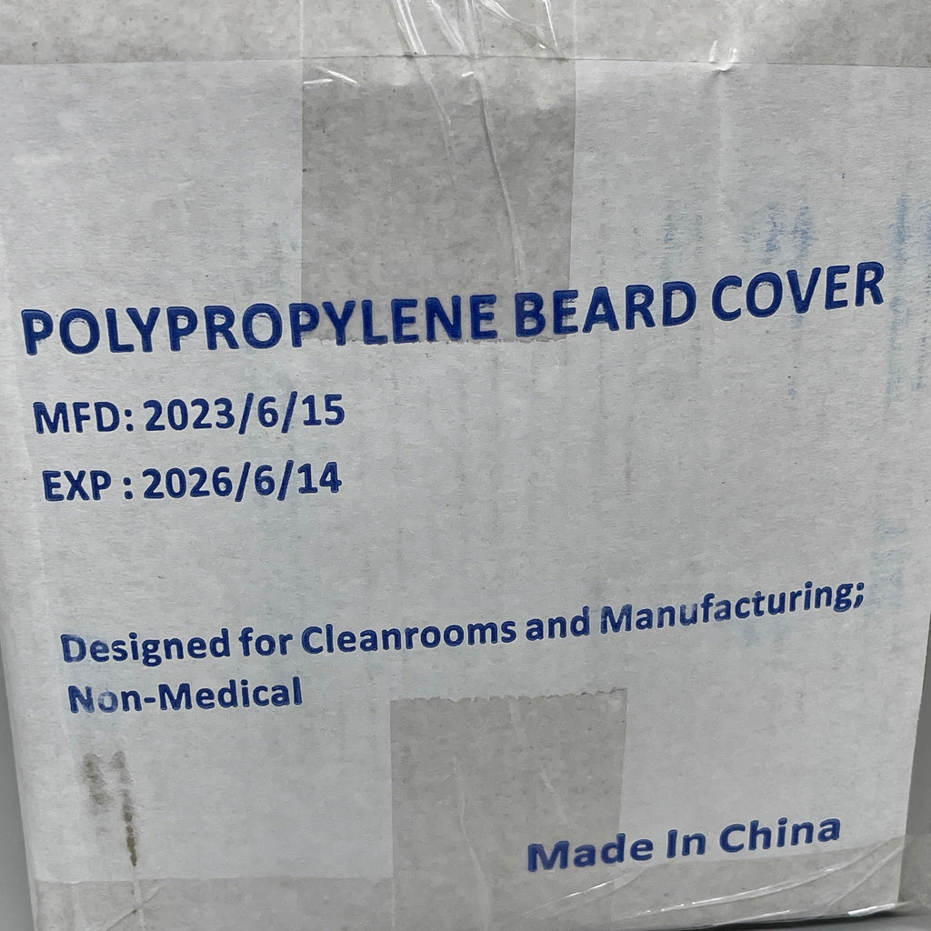 CLEANPRO (1,000 PACK) Polypropylene Beard Cover 18” 40006W BB 06/14/26