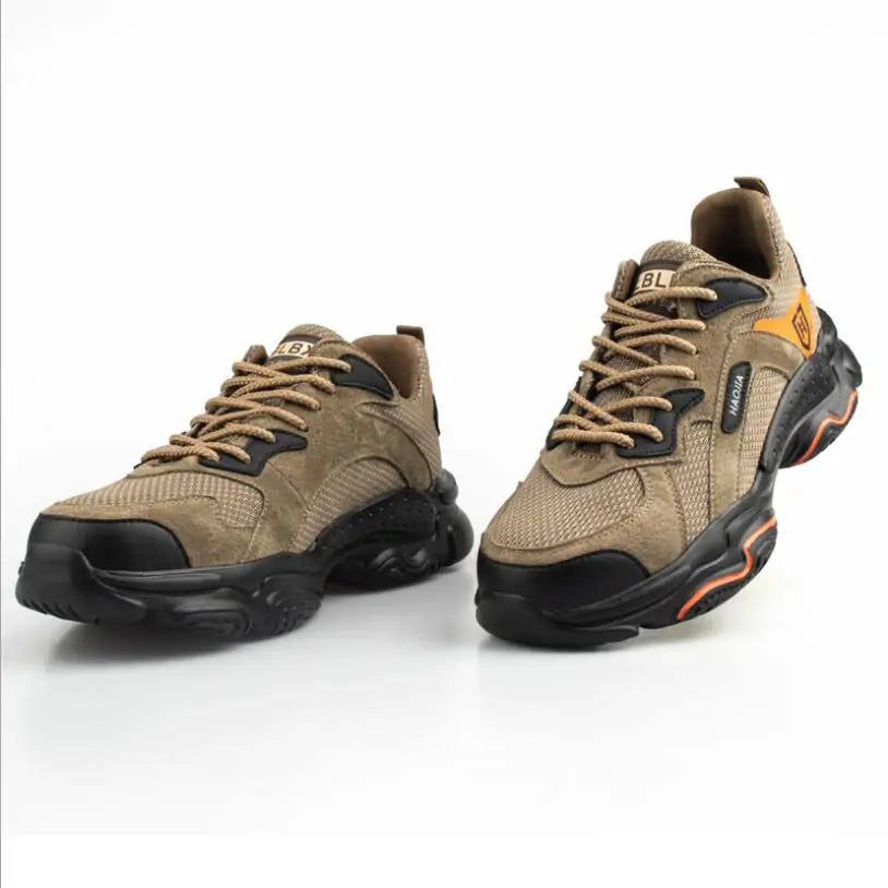 Men's Steel Toe Safety Work Shoes - Lightweight Outdoor Protective Footwear