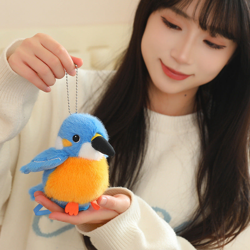 Cartoon Parrot Plush Toy Pendant For Girls Bags And Keychains