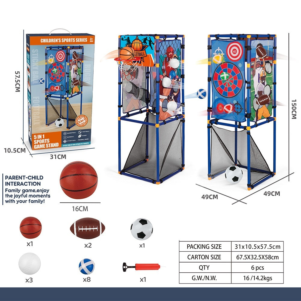 5-in-1 Basketball Shooting Stand Toy Set