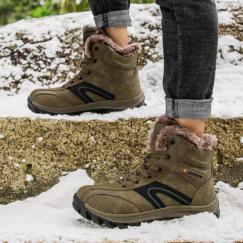 Cotton Shoes Winter Plus Velvet Warm Plus Size Hiking Boots