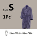 Unisex Extra Warm Coral Fleece Bathrobe Mens and Women Adult Robes for Your Bathroom Bath Towel Bedroom Shawl Collar Robes, Valentines gift for lovers