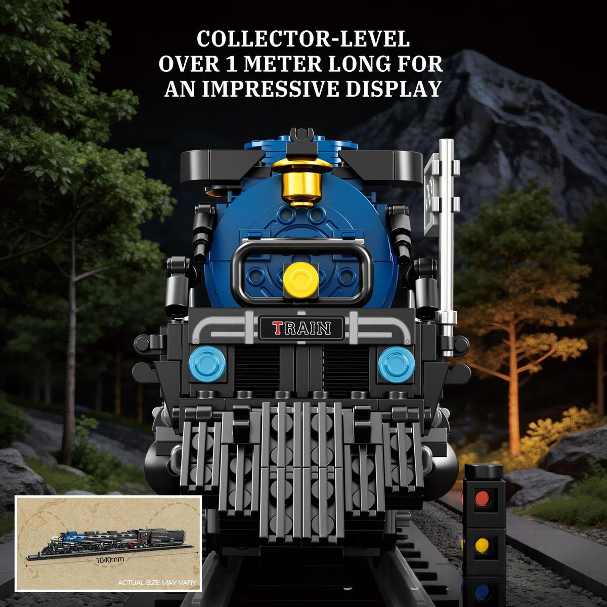 Steam Locomotive Train High-speed Rail Track Toy Building Blocks