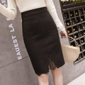 Thickened Plus Size Stretch Hem Lace Panel Skirt