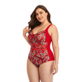 One-piece Swimsuit Plus Size Printed European And American Sexy Retro Swimsuit