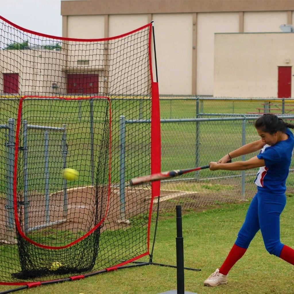 7x7ft Training Net with Bow Frame Carrying Bag for Solo Team Training