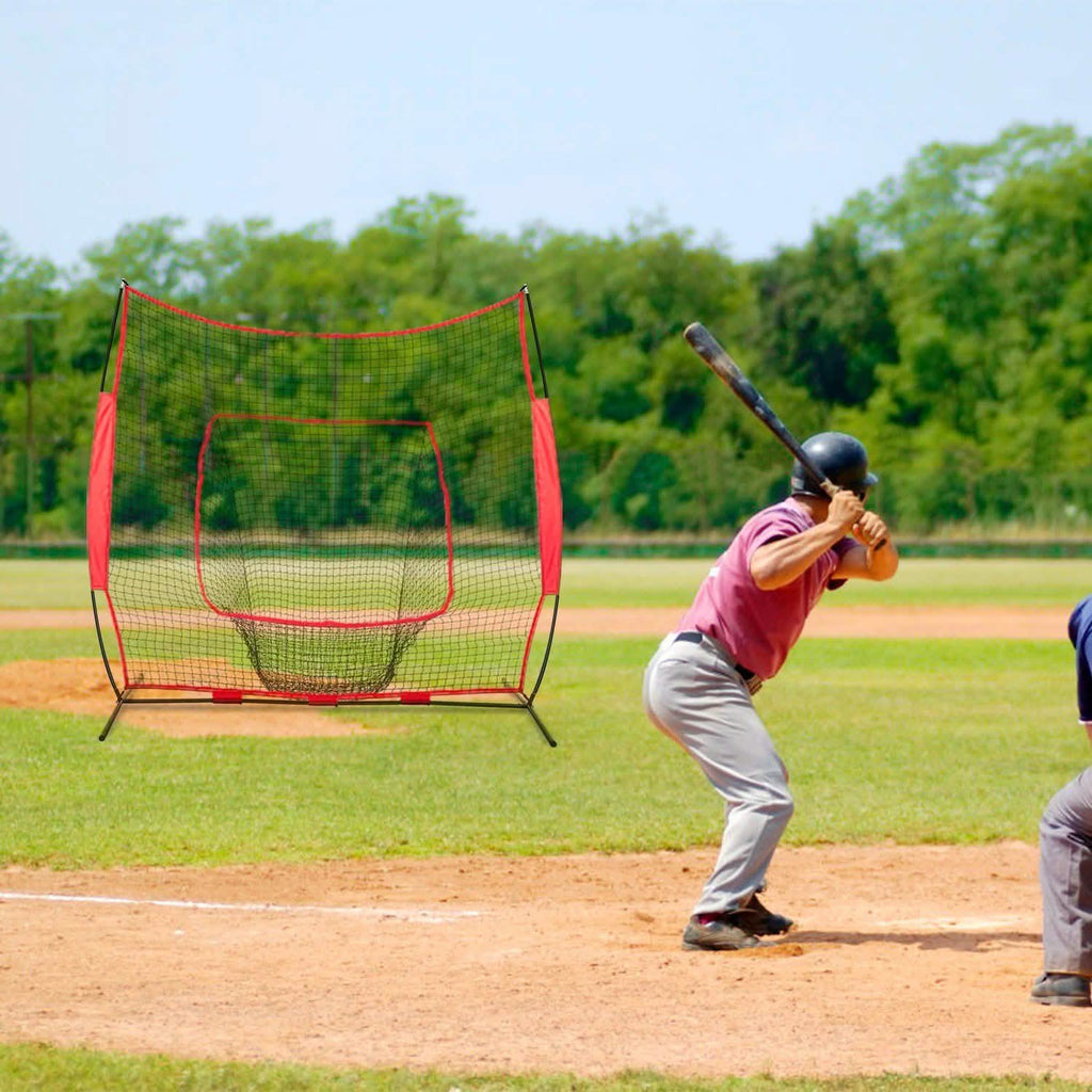 7x7ft Training Net with Bow Frame Carrying Bag for Solo Team Training