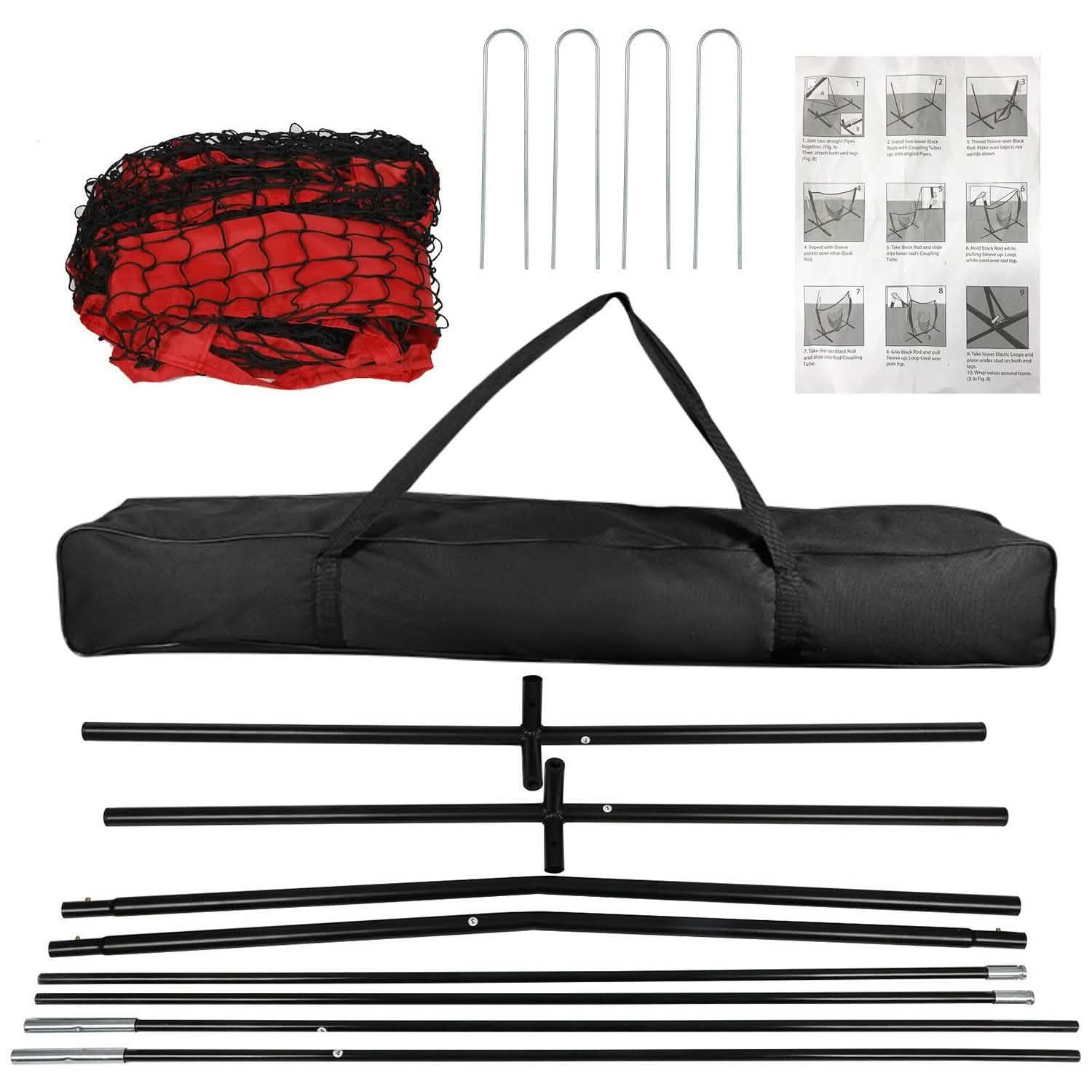 7x7ft Training Net with Bow Frame Carrying Bag for Solo Team Training