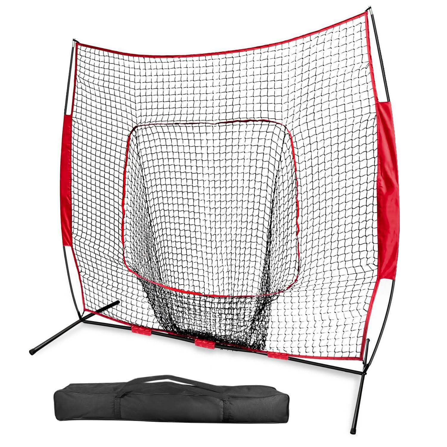 7x7ft Training Net with Bow Frame Carrying Bag for Solo Team Training
