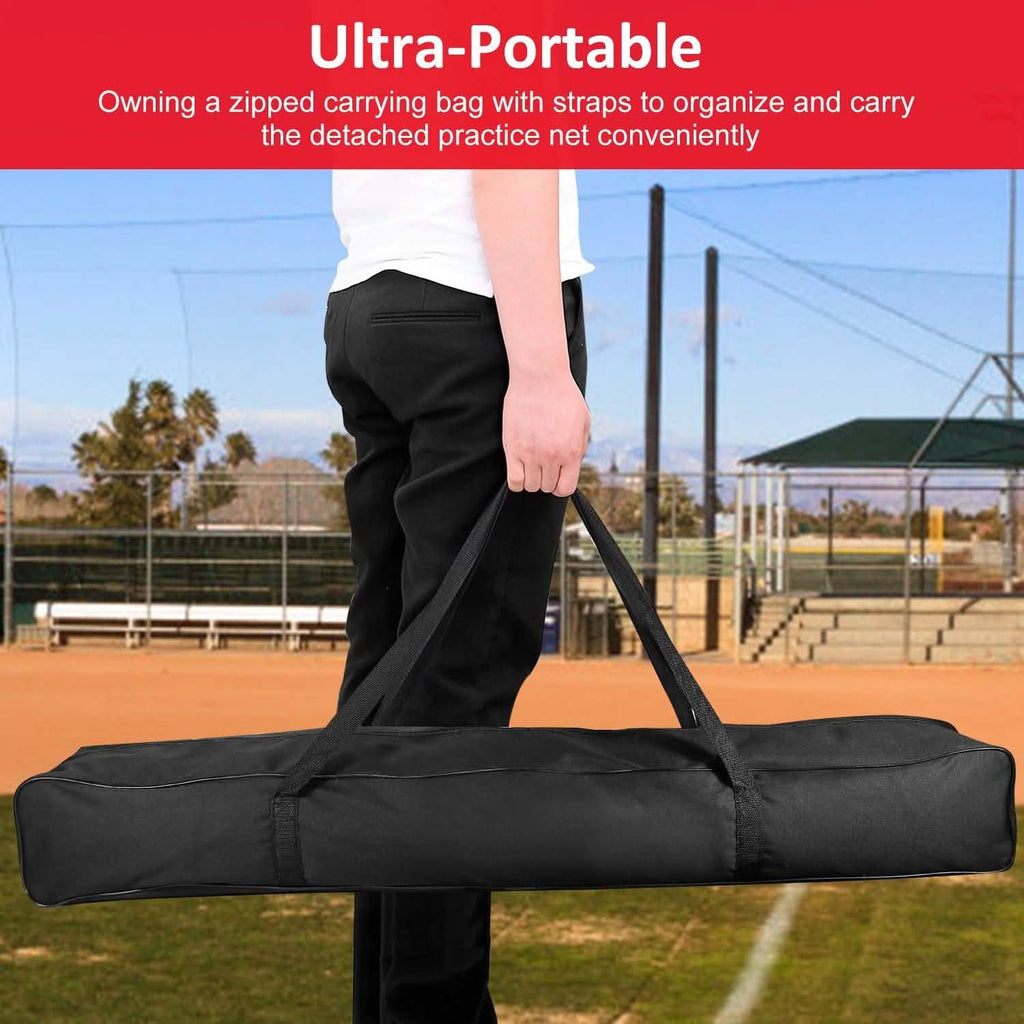 7x7ft Training Net with Bow Frame Carrying Bag for Solo Team Training