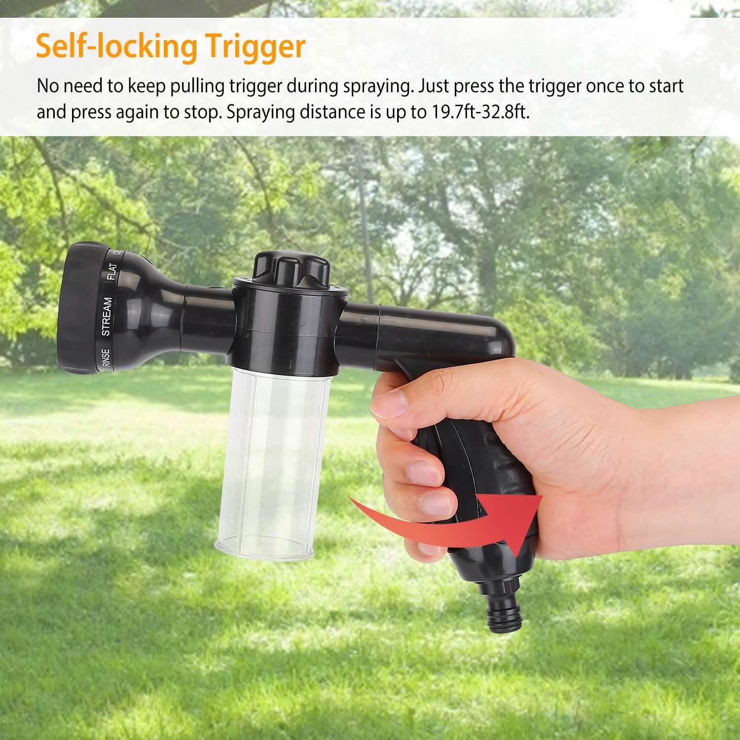 8-in-1 Foam Garden Hose Nozzle Soap Sprayer