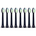 8-Pack: Black Replacement Electric Toothbrush Heads for Philips Sonicare