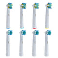 8-Pack: Generic Oral-B Braun Electric Toothbrush Heads Replacement Round Soft