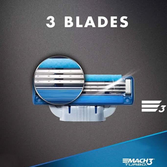 8-Pack: Gillette Mach3 Turbo Men's Razor Blades