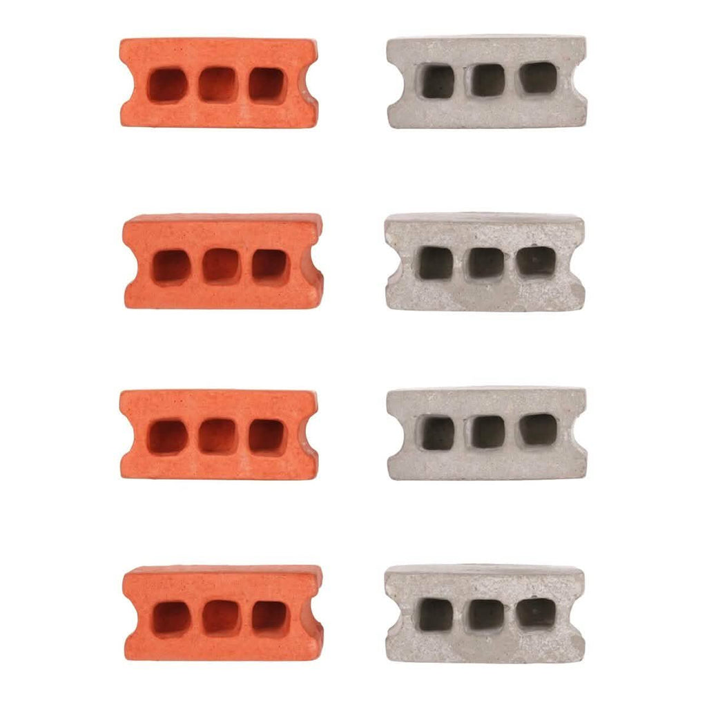 8-Pack: Multicolored Kikkerland Cinder Block Magnets