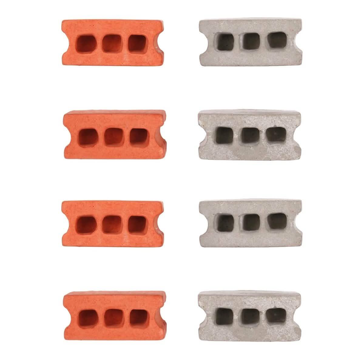 8-Pack: Multicolored Kikkerland Cinder Block Magnets