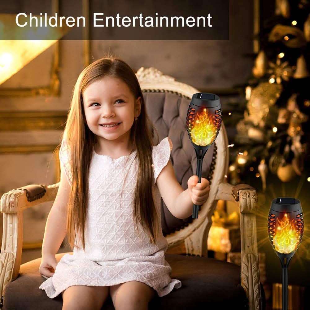 8-Pack: Solar Torch Light with Flickering Flame