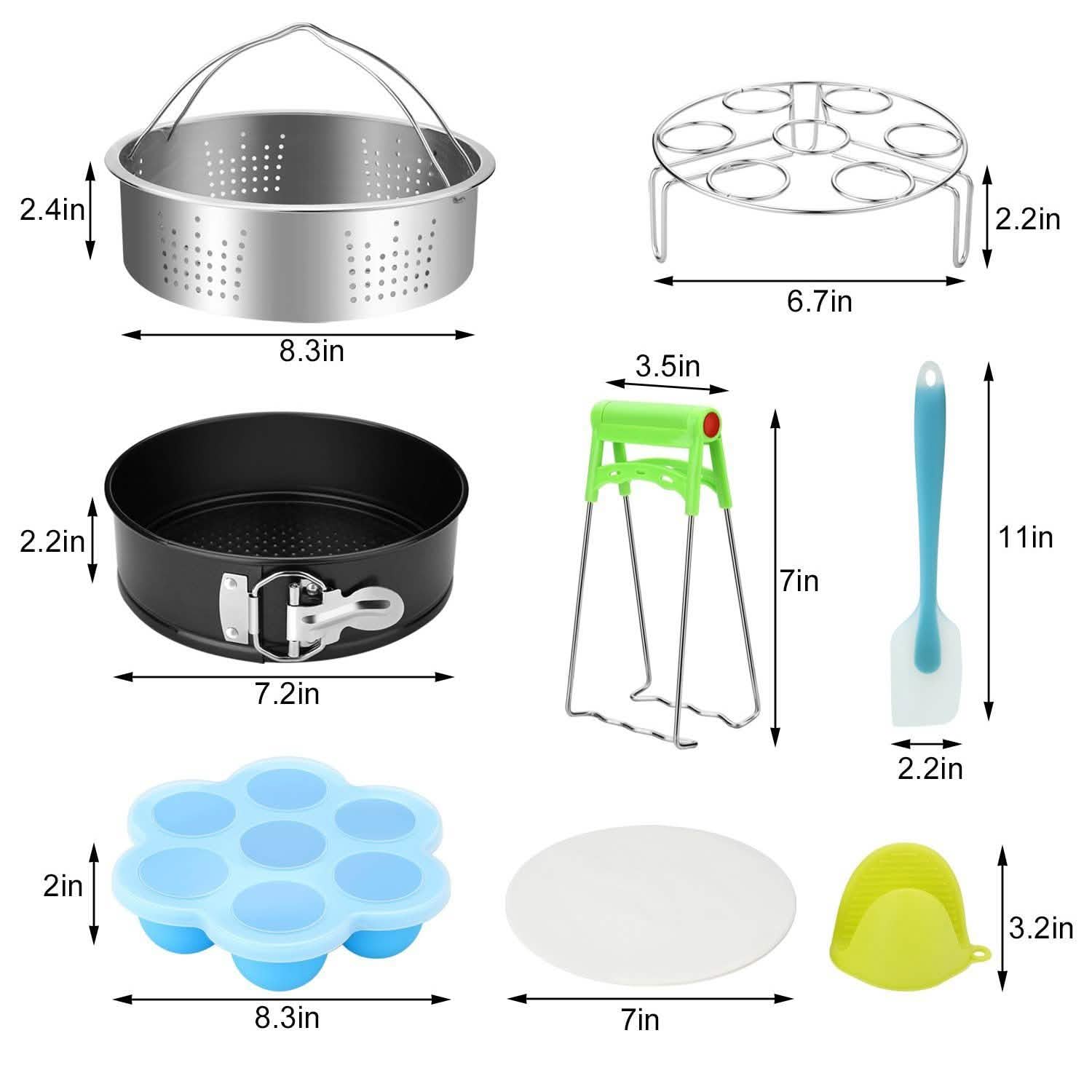 8-Pack: Steamer Basket Egg Steam Rack Camping Cooking Set
