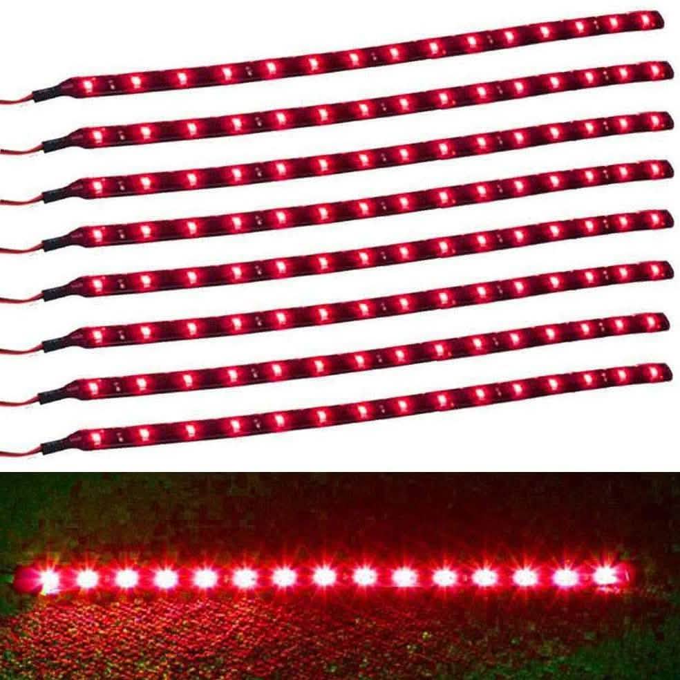 8-Piece: Flexible Waterproof LED Strip Light for Car