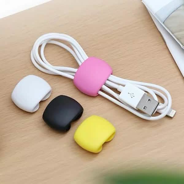 8-Piece: Portable Reusable Cable Clips Organizer