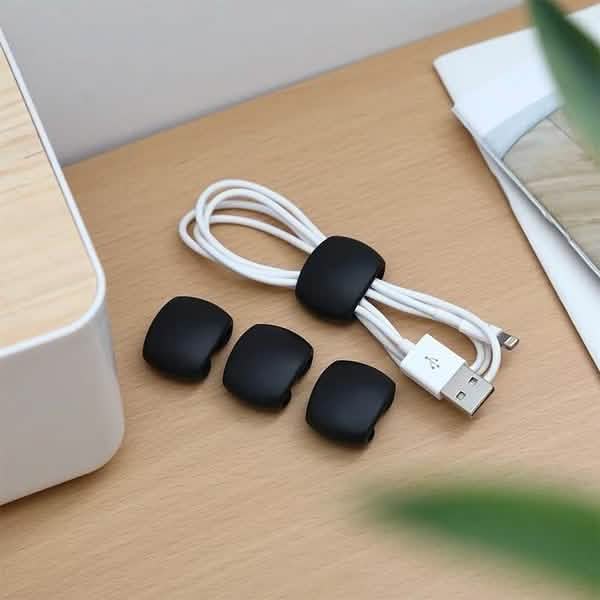 8-Piece: Portable Reusable Cable Clips Organizer
