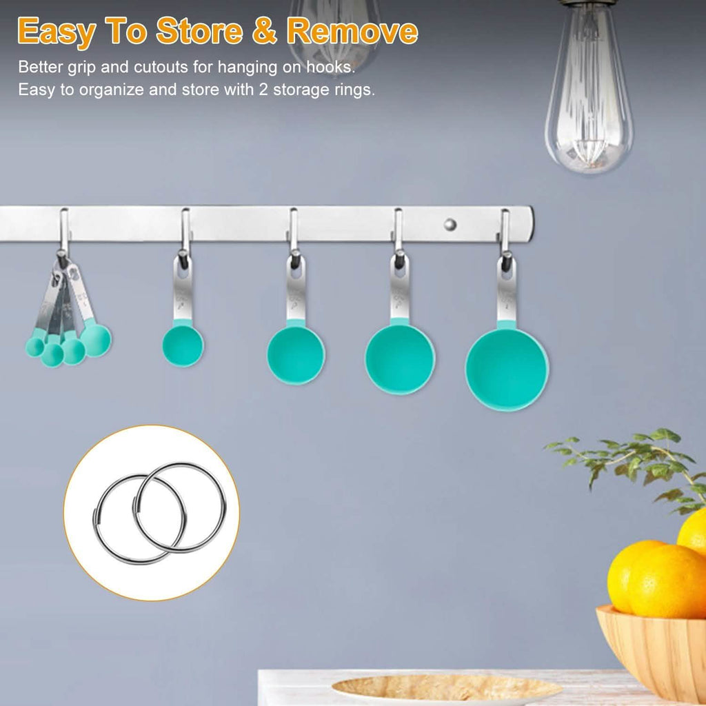 8-Piece Set: Plastic Measuring Spoon Cups