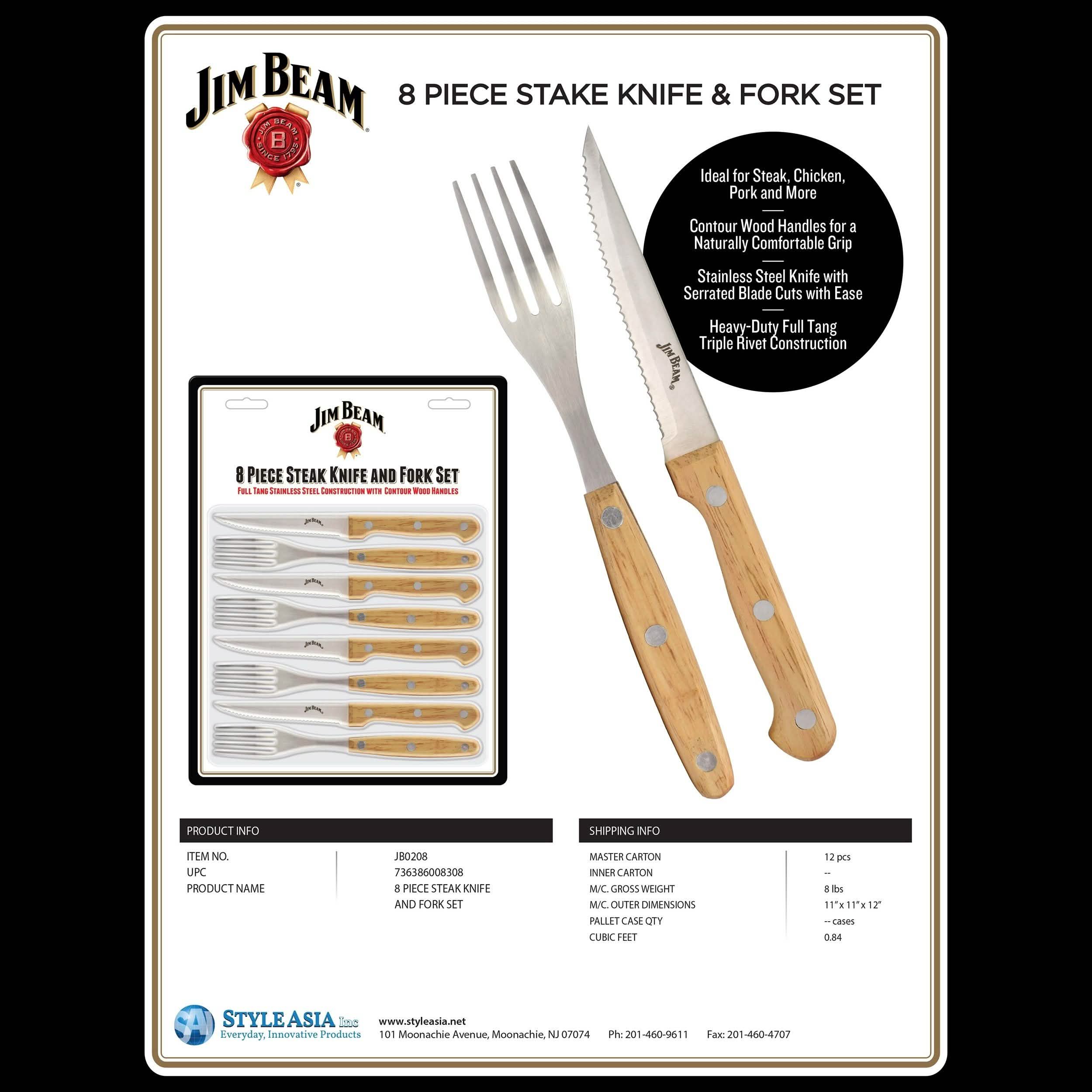 8-Piece Set: Steak Knife and Fork Set