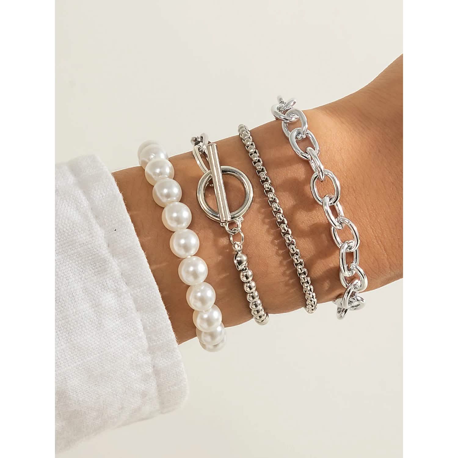 8-Piece: Women's Modern Street Geometric Bracelet