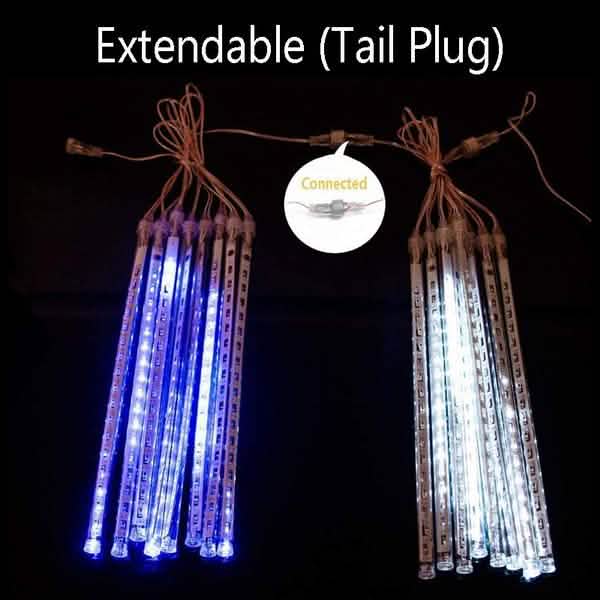 8-Pieces: Waterproof LED Meteor Shower Rain Lights