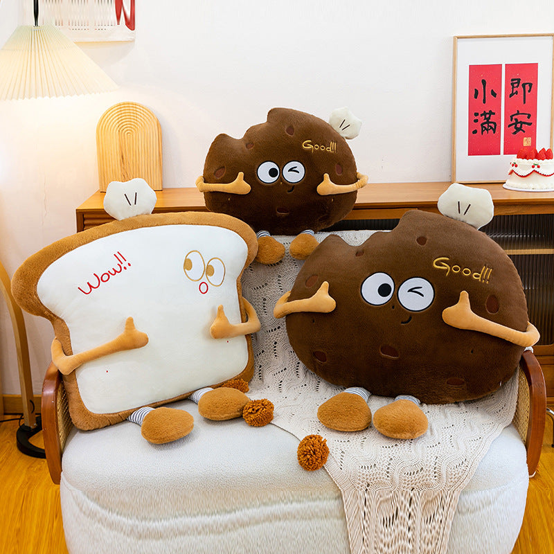 Large Waist Cushion Nap Pillow A Plush Toast Toy