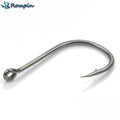 Rompin 50Pcs/box Size #2-15 High Carbon Steel Circle Owner Fishing Hooks