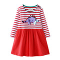 Long Sleeve Rainbow Skirt Children's Embroidered Sequin Dress
