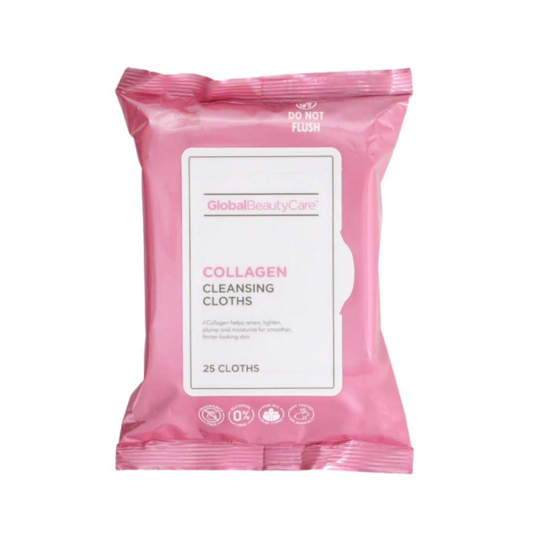 Global Beauty Care Collagen Cleansing Cloths (25 count)