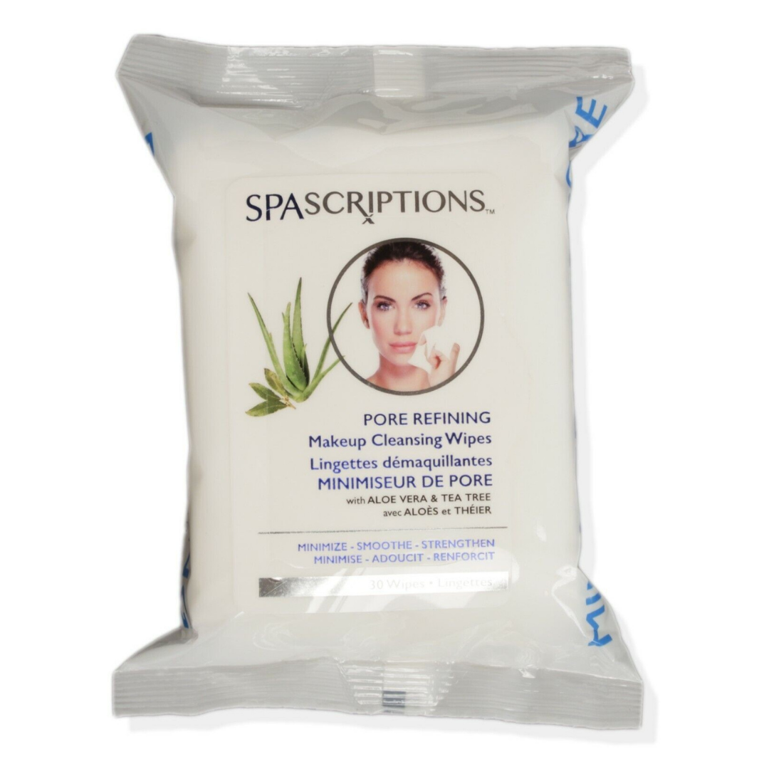 Spascriptions Pore-Refining Makeup Cleansing Wipes (30ct)