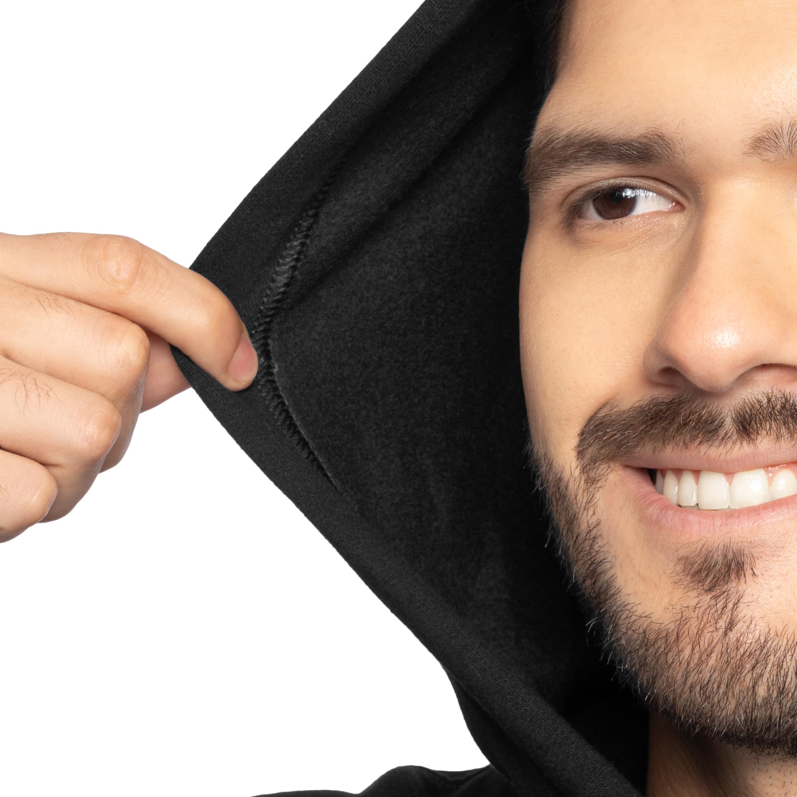 Fruit of the Loom mens Eversoft Fleece Sweatshirts & Hoodies Shirt, Pullover - Black, Large US
